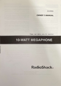 Handleiding RadioShack 32-2038A Megafoon