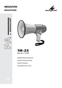 Handleiding Monacor TM-22 Megafoon