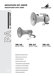 Mode d’emploi Monacor TM-35 Mégaphone