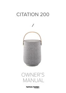 Manual Harman Kardon Citation 200 Speaker