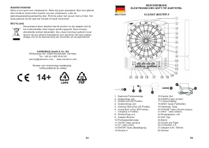 Bedienungsanleitung Carromco Classic Master II Dartscheibe