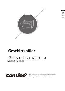 Manual Comfee CTG 3.6FB Dishwasher