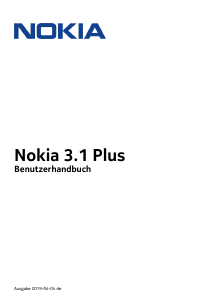 Bedienungsanleitung Nokia 3.1 Plus Handy
