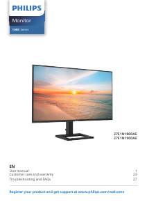 Manual Philips 27E1N1900AE LED Monitor