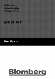 Brugsanvisning Blomberg MIB 88178 F Kogesektion