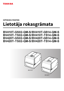 Rokasgrāmata Toshiba BV420T-GS02-QM-S Etiķešu printeris