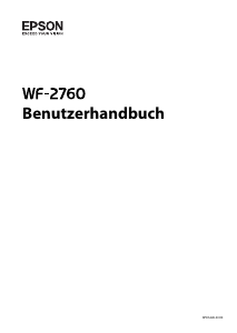 Bedienungsanleitung Epson WF-2760DWF WorkForce Multifunktionsdrucker