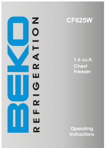 Manual BEKO CF 625 Freezer