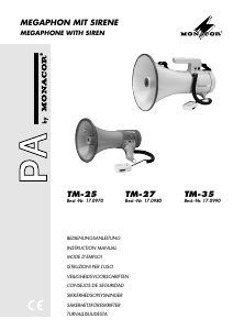 Käyttöohje Monacor TM-35 Megafoni