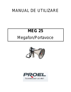 Manual Proel MEG 25 Megafon
