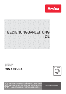 Bedienungsanleitung Amica WA 474 084 Waschmaschine