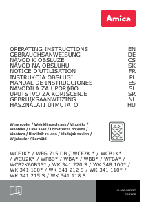 Manual de uso Amica WK 341 215 S Vinoteca