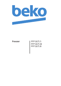 Handleiding BEKO FFP 1671 Vriezer