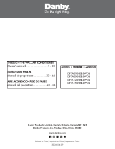 Manual Danby DPTA120HEB2WDB Air Conditioner