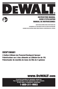 Manual de uso DeWalt DXSP190681 Pulverizador de jardín