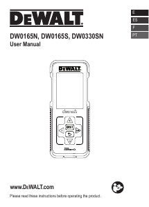 Manual DeWalt DW0165N Laser Distance Meter