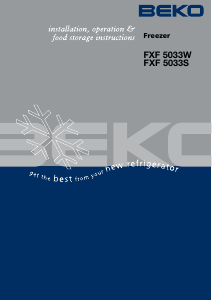 Manual BEKO FXF 5033 Freezer