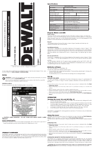 Manual DeWalt DW0851 Line Laser