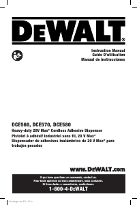 Mode d’emploi DeWalt DCE570D1 Pistolet à mastic