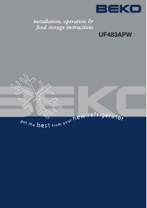 Manual BEKO UF 483 AP Freezer