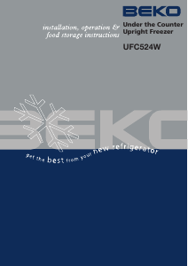 Manual BEKO UFC 524 Freezer