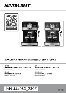 Manual SilverCrest SEM 1100 C5 Máquina de café expresso