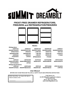 Manual Summit ADFD243OS Freezer