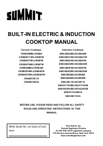 Manual Summit SINCH115V2BCA Hob