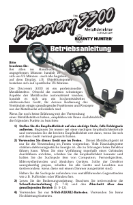 Bedienungsanleitung Bounty Hunter Discovery 3300 Metalldetektor