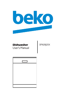 Manual BEKO DFN 28J20X Dishwasher