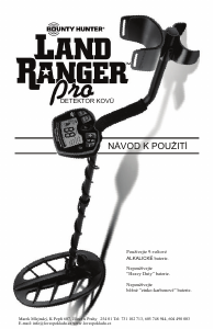 Manuál Bounty Hunter Land Ranger Pro Detektor kovů