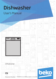 Manual BEKO DFN 28321 Dishwasher
