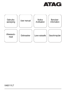 Kullanım kılavuzu ATAG VA63111LT Bulaşık makinesi