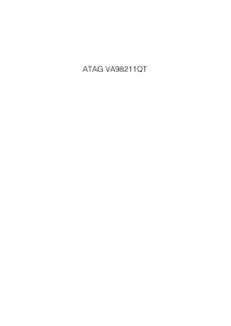 Handleiding ATAG VA98211QT Vaatwasser