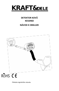 Manuál Kraft & Dele KD10402 Detektor kovů