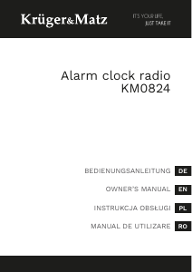 Manual Krüger and Matz KM0824 Alarm Clock Radio