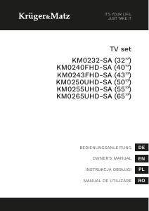 Instrukcja Krüger and Matz KM0250UHD-SA Telewizor LED
