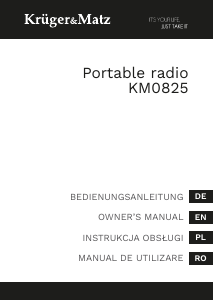 Bedienungsanleitung Krüger and Matz KM0825 Radio