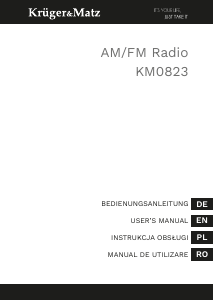 Bedienungsanleitung Krüger and Matz KM0823 Radio