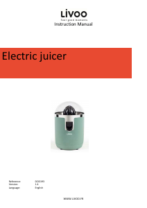 Manual Livoo DOD193-OC Citrus Juicer