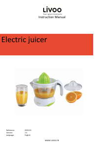 Manual Livoo DOD131B-OC Citrus Juicer