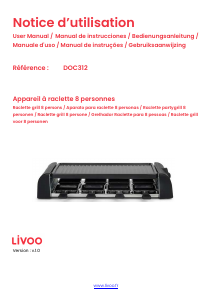 Manual Livoo DOC312 Raclette Grill