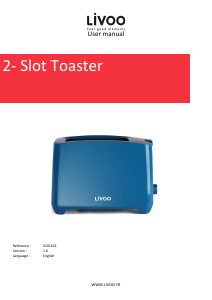 Manual Livoo DOD162B-OC Toaster