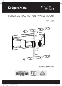 Manual Krüger and Matz KM1307 Suport pe perete