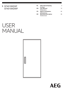 Manual AEG S74010KDXF Refrigerator