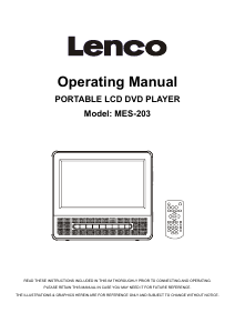 Manual Lenco MES-203 DVD Player