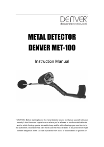 Manual Denver MET-100 Metal Detector