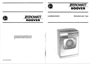 Manuale Zerowatt-Hoover EX 33 Lavatrice