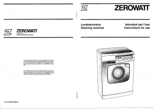 Manuale Zerowatt CX 556 Lavatrice