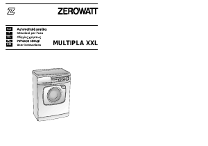 Manuale Zerowatt Lady Multipla 7XXL Lavatrice